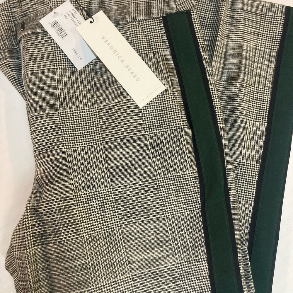 Veronica Beard Black and White Houndstooth Pants